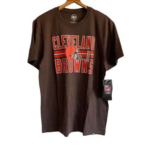 NFL ‘47 Brand Cleveland Browns Mens Large Brown Graphic Shirt NWT